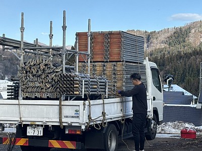 別荘地の足場工事も行ってます。